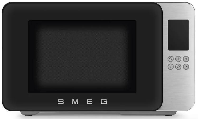 Smeg SMEG mikrovlnná trouba MOC01 s grilem, 29l, černá MOC01BLMEU