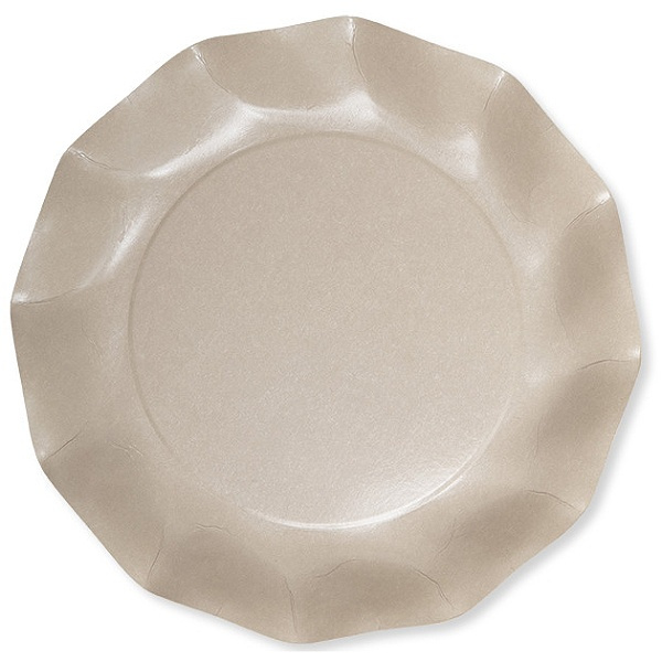 Moje Party TALÍŘKY papírové ECO béžové 21cm 8ks