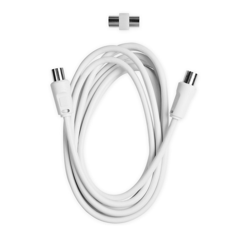 Koaxiální kabel Ekon ECAN30MFW / 9.5 mm / 3 m / bílá Varianta: ivi0