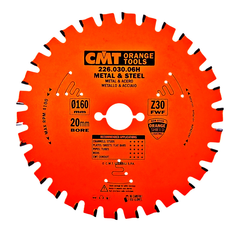 CMT | Pilový kotouč na železo ø 160/20 mm Z30 FWF