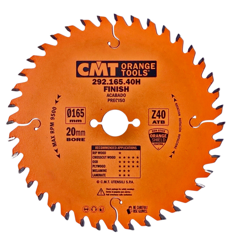 CMT | Pilový kotouč pro finální příčný řez ø 165/20 mm Z40 WZ/ATB