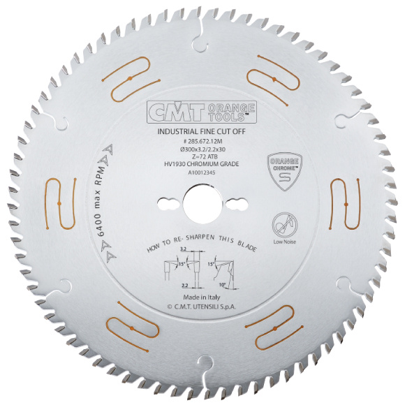 CMT CHROME | Pilový kotouč příčné řezy pro ø 300/30 mm Z72 WZ/ATB