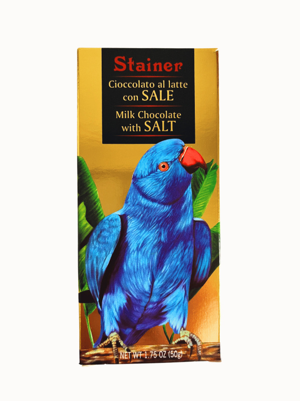 Stainer čokoláda mléčná 32% se solí motiv Alexander (con sale) 50g