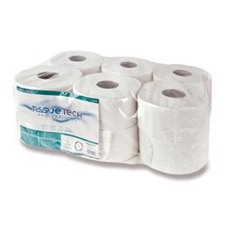Tissue Tech Professional Jumbo - toaletní papír - 2vrstvý, průměr 18,5 cm, návin 135 m, 12 ks
