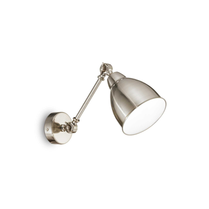 Ideal Lux Nástěnné svítidlo NEWTON AP1 NICKEL