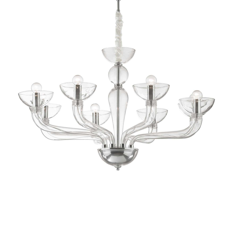 Ideal Lux Závěsné svítidlo CASANOVA SP8 TRASPARENTE