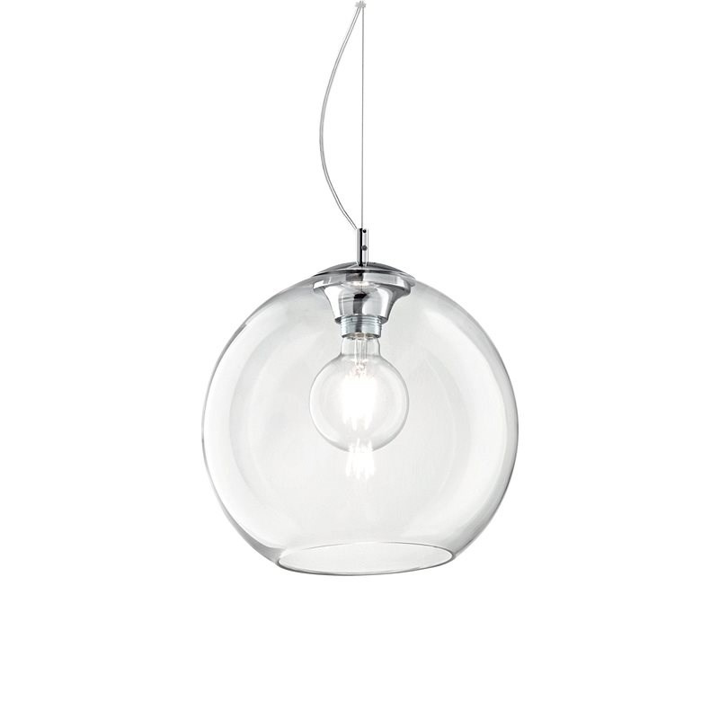 Ideal Lux Závěsné svítidlo NEMO SP1 ø 30 cm Barva: Transparentní