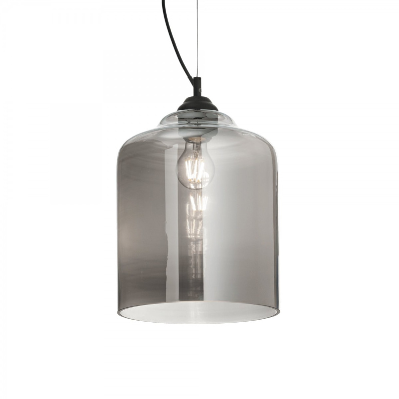 Ideal Lux Lustr BISTRO SP1 SQUARE Barva: Kouřové sklo