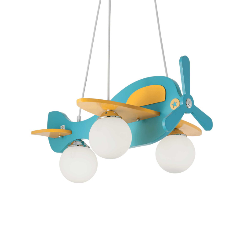 Ideal Lux Závěsné svítidlo AVION SP3 AZZURRO