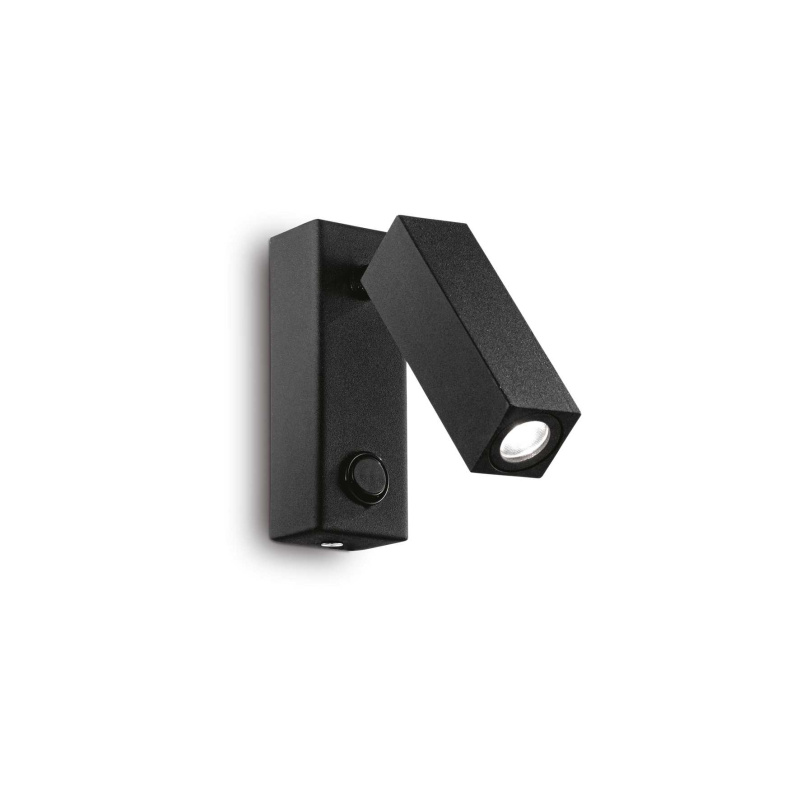 Ideal Lux Nástěnné svítidlo PAGE AP SQUARE NERO