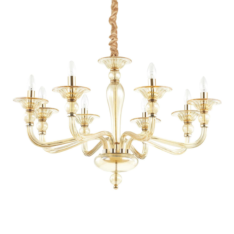 Ideal Lux Závěsné svítidlo DANIELI SP8 AMBRA