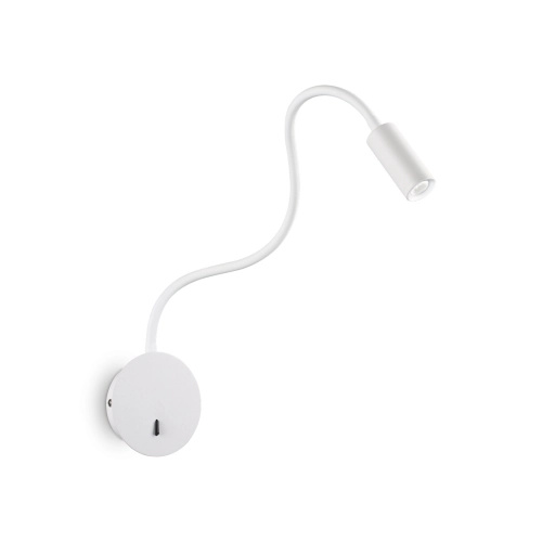 Ideal Lux Nástěnné LED svítidlo Focus-2 ap, Ø 8,5 cm Barva: Bílá