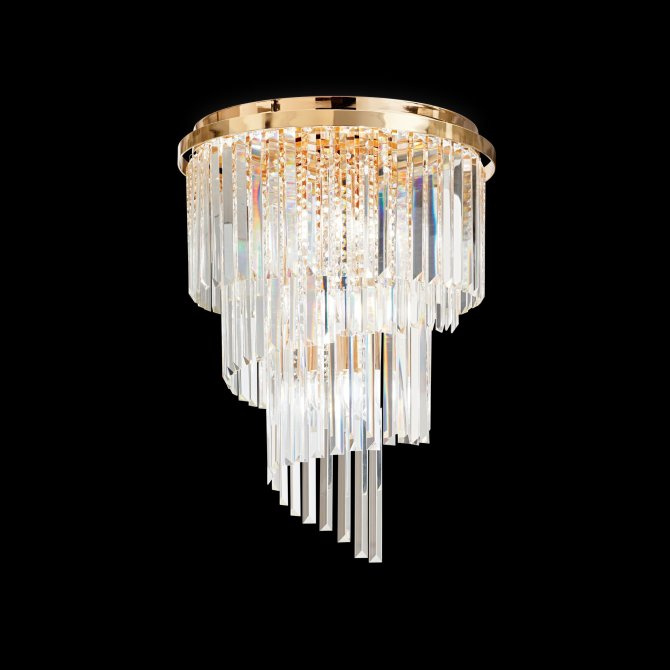 Ideal Lux Stropní svítidlo CARLTON PL12, ø 50 cm Barva: Mosaz