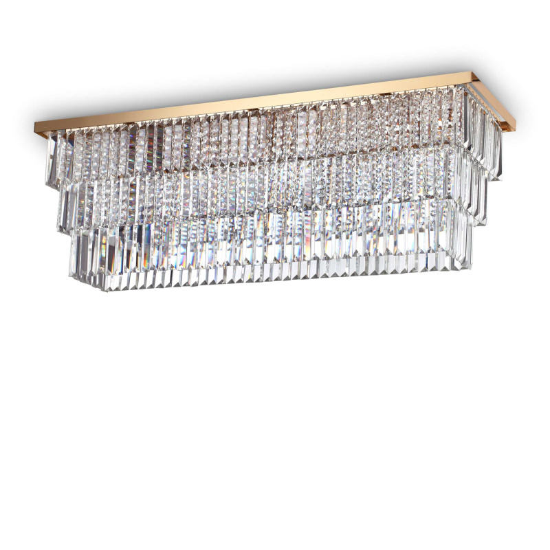 Ideal Lux Stropní svítidlo MARTINEZ PL8, d. 103 cm Barva: Mosaz