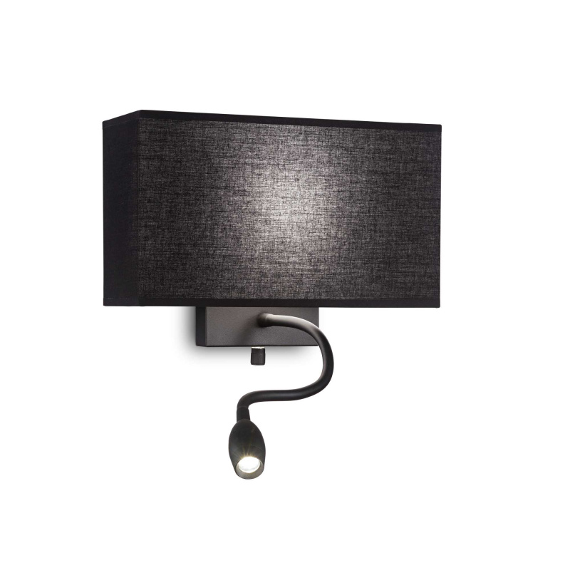 Ideal Lux Nástěnné svítidlo HOTEL AP2 ALL BLACK