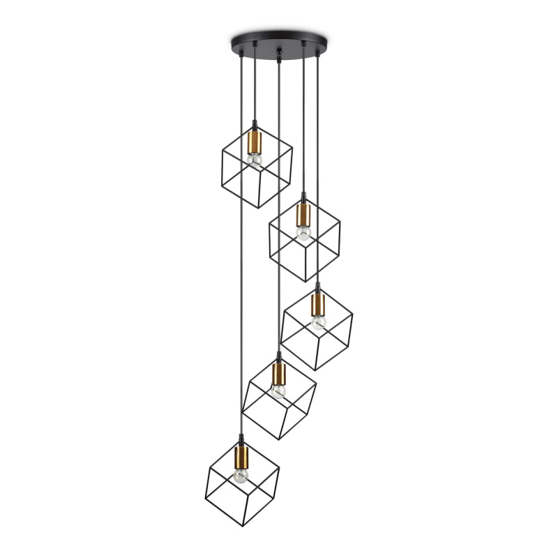 Ideal Lux Závěsné svítidlo ICE SP5 NERO