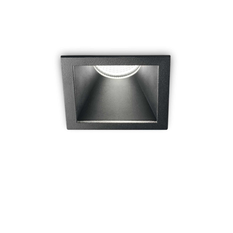 Ideal Lux Stropní vestavné bodové svítidlo LED GAME SQUARE Barva: Černá, Teplota světla: 2700K, Barva materiálu: černá