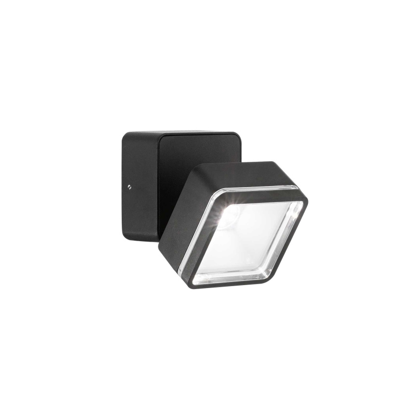 Ideal Lux Nástěnné svítidlo OMEGA AP SQUARE NERO 4000K