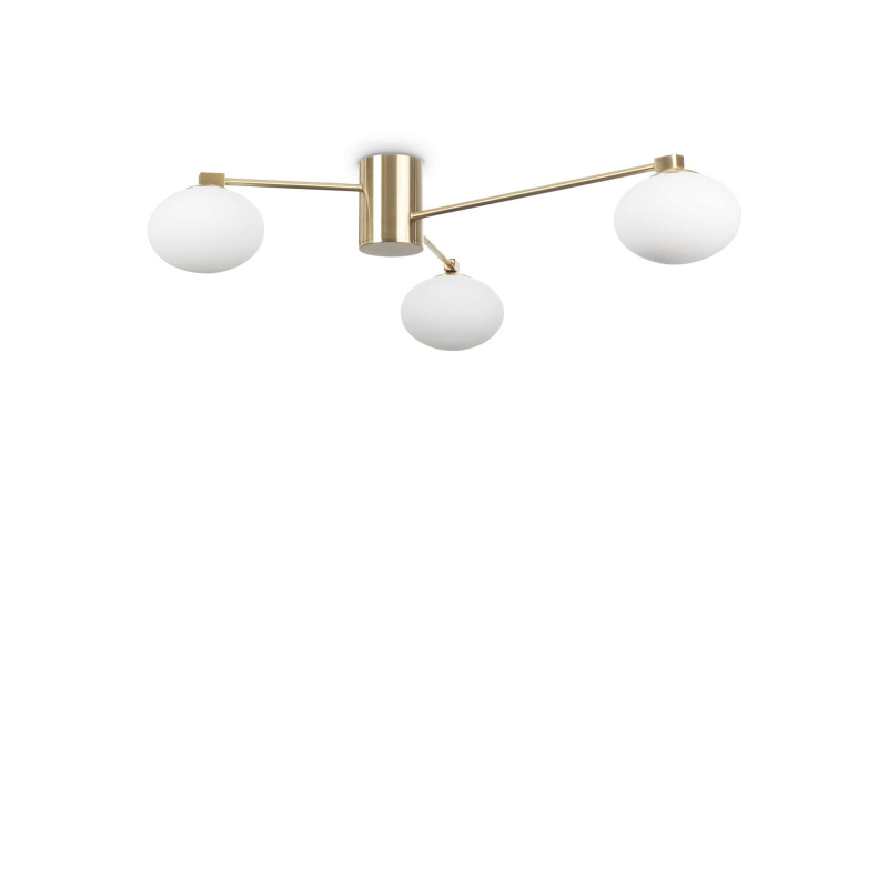 Ideal Lux Stropní svítidlo HERMES PL3 90 Barva: Mosaz