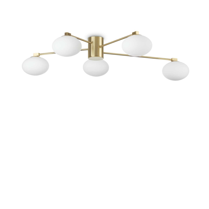 Ideal Lux Stropní svítidlo HERMES PL5 90 Barva: Mosaz