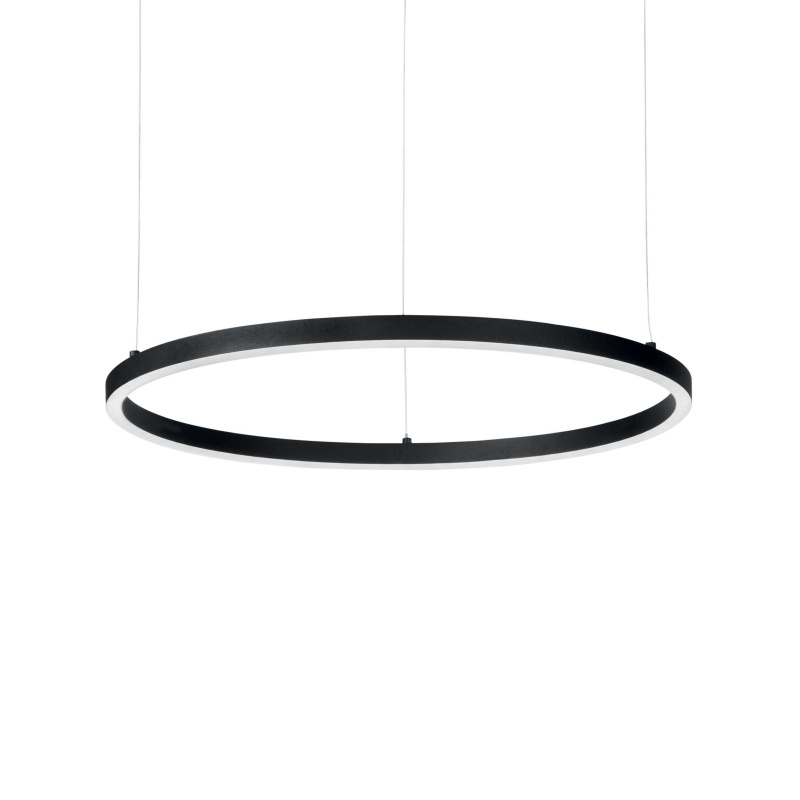 Ideal Lux LED Závěsné svítidlo Oracle slim round 3000k, Ø 90 Barva: Černá, Stmívání, řízení: DALI/PUSH