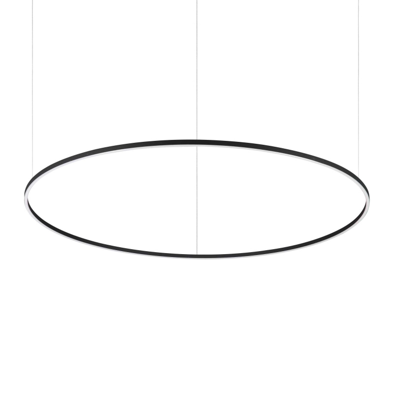 Ideal Lux LED Závěsné svítidlo Oracle slim round 3000k, Ø 150 Barva: Černá, Stmívání, řízení: DALI/PUSH