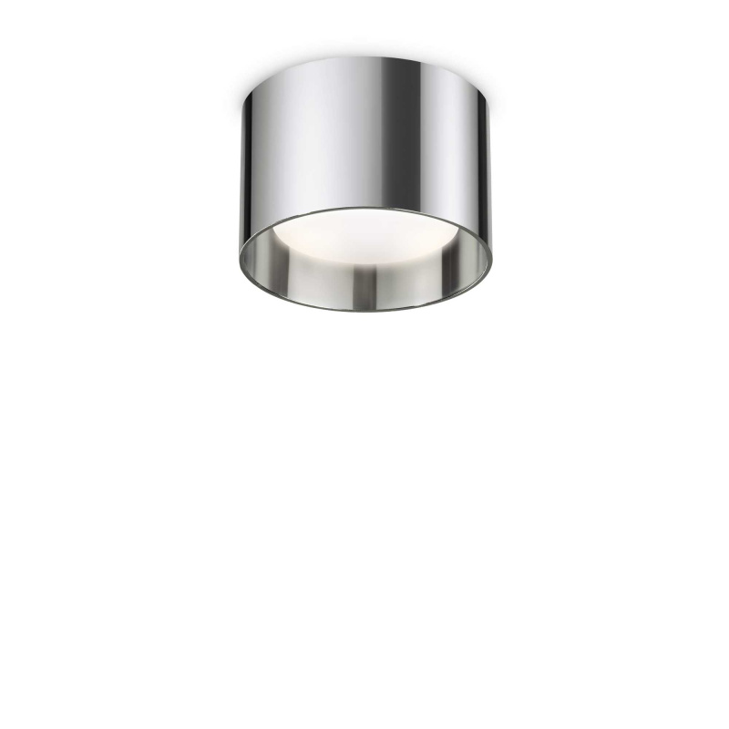 Ideal Lux Stropní přisazené svítidlo SPIKE PL1, Ø 100 mm Barva: Chrom