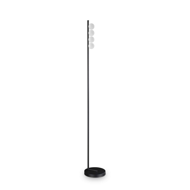 Ideal Lux Designová stojací LED lampa PING PONG Barva: Černá