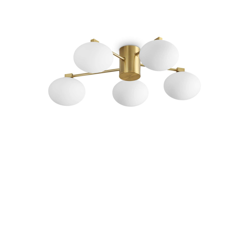 Ideal Lux Stropní svítidlo HERMES PL5 60 Barva: Mosaz