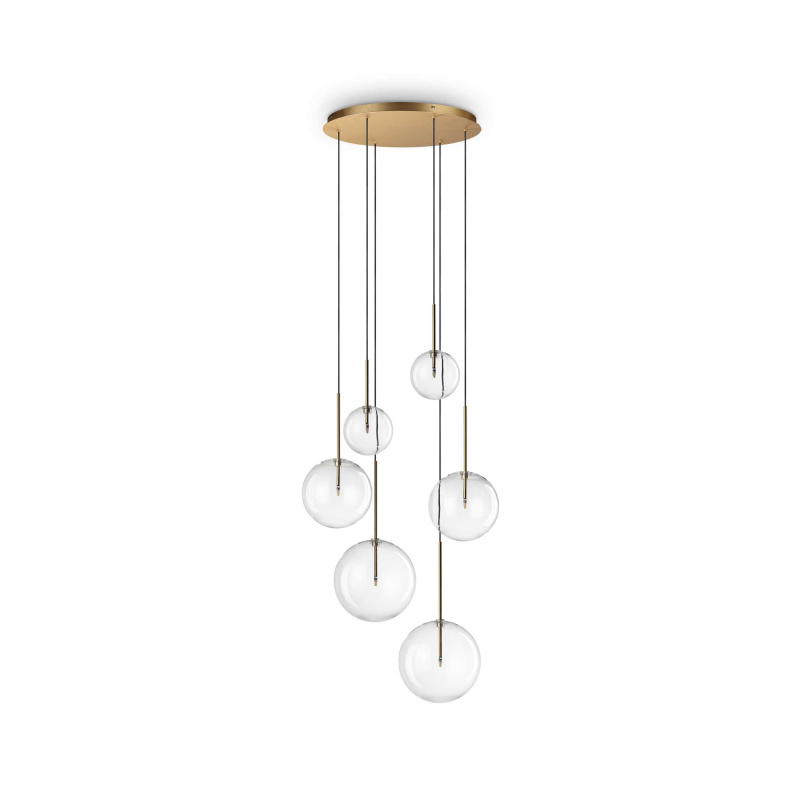 Ideal Lux Elegantní závěsné svítidlo EQUINOXE Barva: Mosaz
