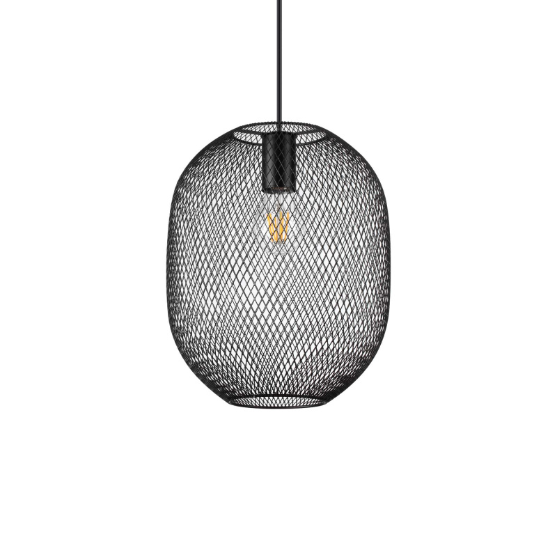 Ideal Lux Designové závěsné svítidlo NET ⌀24cm Barva: Černá