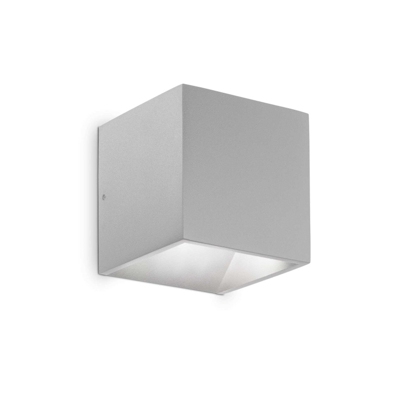 Ideal Lux Venkovní nástěnné LED svítidlo RUBIK Barva: Šedá, Teplota světla: 4000K - denní bílá