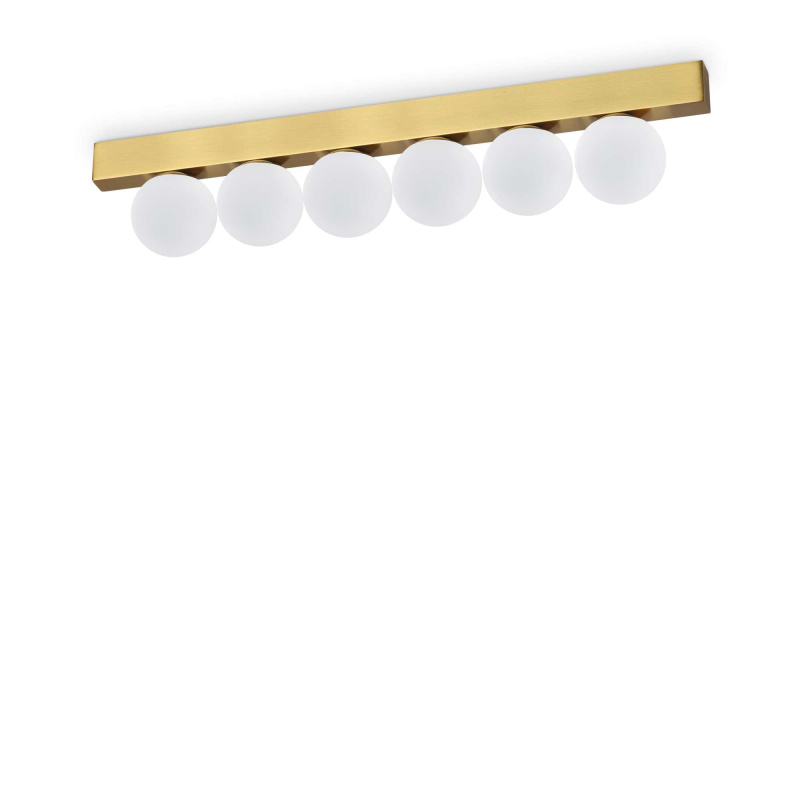 Ideal Lux Designové nástěnné/stropní LED svítidlo PING PONG Barva: Mosaz
