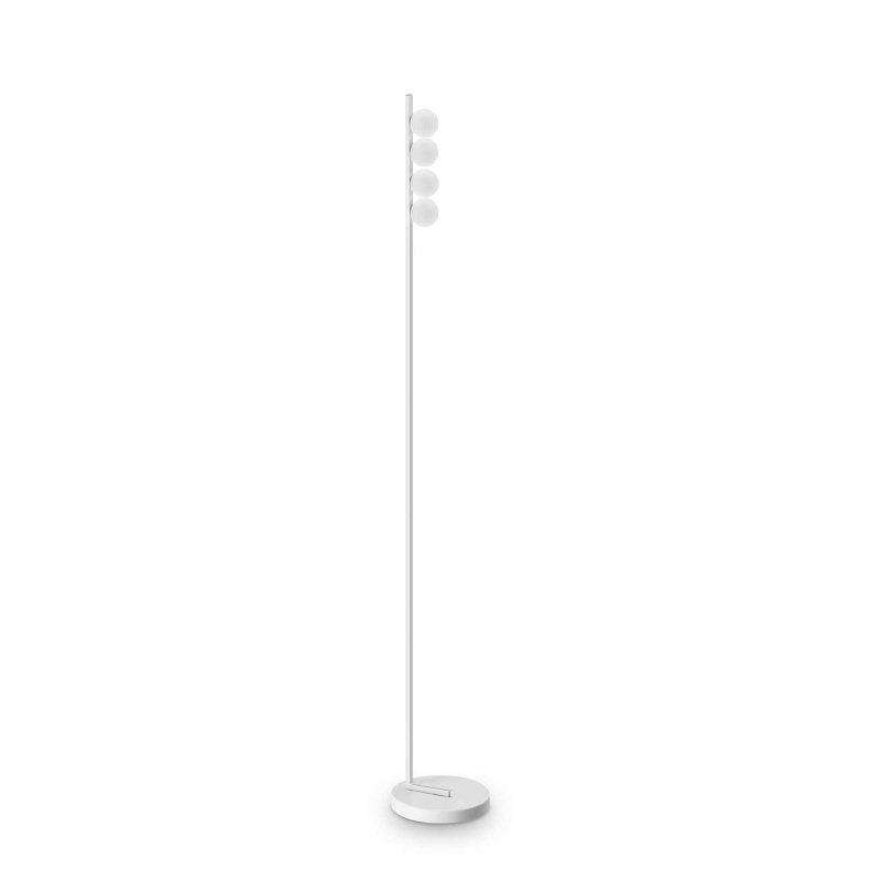 Ideal Lux Designová stojací LED lampa PING PONG Barva: Bílá