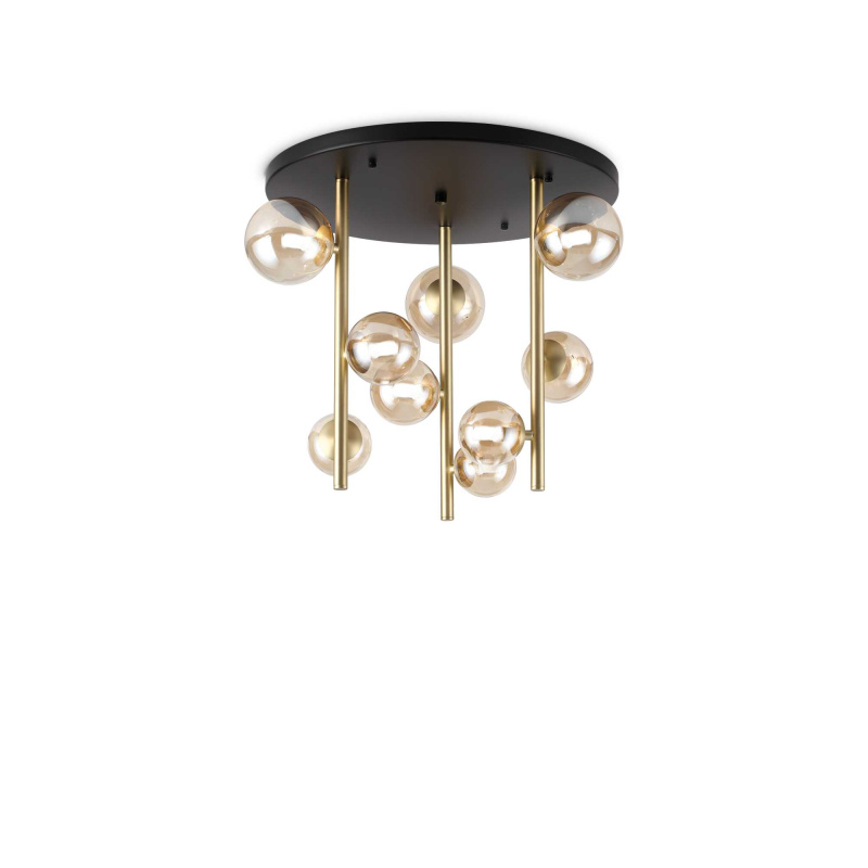 Ideal Lux Designové stropní svítidlo PERLAGE 9xG9 Barva: Jantar