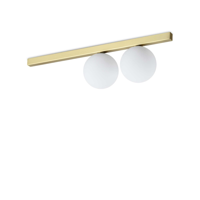 Ideal Lux Designové stropní/nástěnné svítidlo BINOMIO 2xG9 Barva: Mosaz