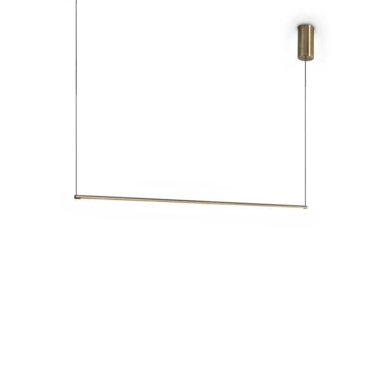 Ideal Lux Závěsné LED svítidlo ESSENCE ROUND, d.115cm, 19W Barva: Zlatá, Barva světla: 3000K