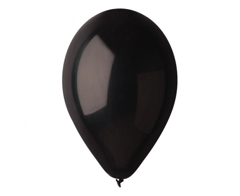 Pastelové černé balónky 26 cm (10") – 100 ks GODAN