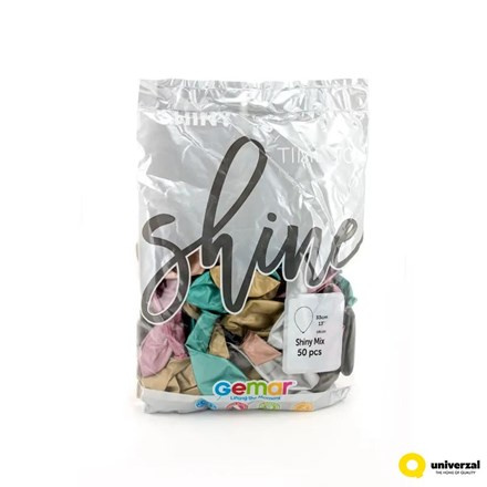 SMARTBALLOONS Balónky Shine 33 cm mix 50 ks