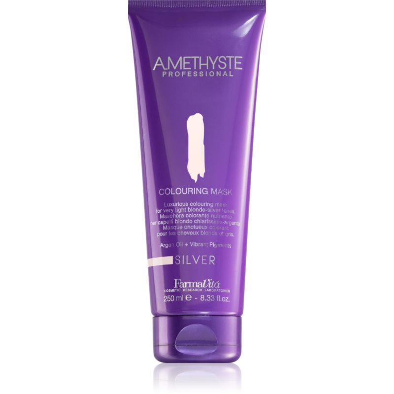 FarmaVita Amethyste Colouring Mask regenerační maska na vlasy neutralizující žluté tóny 250 ml