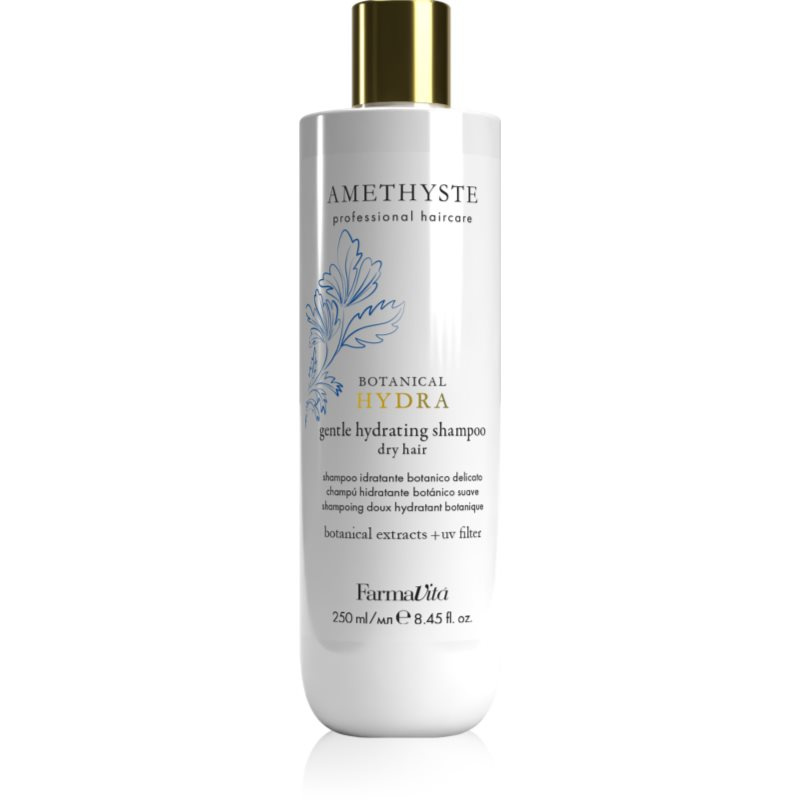 FarmaVita Amethyste Botanical Hydra lehký hydratační šampon pro šetrné mytí s UV filtrem 250 ml