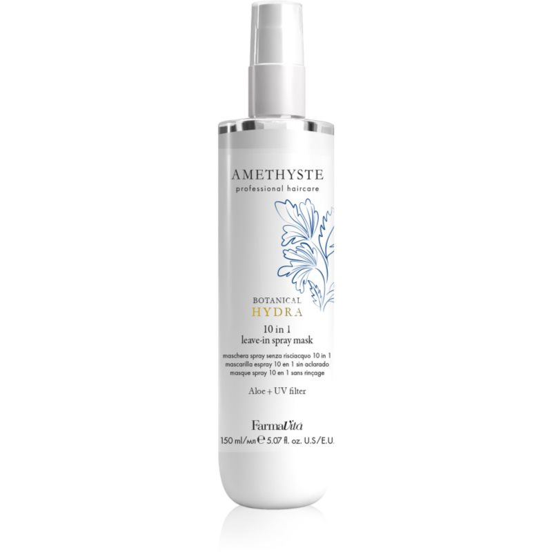 FarmaVita Amethyste Botanical Hydra bezoplachová intenzivní maska ve spreji pro tepelnou úpravu vlasů 150 ml