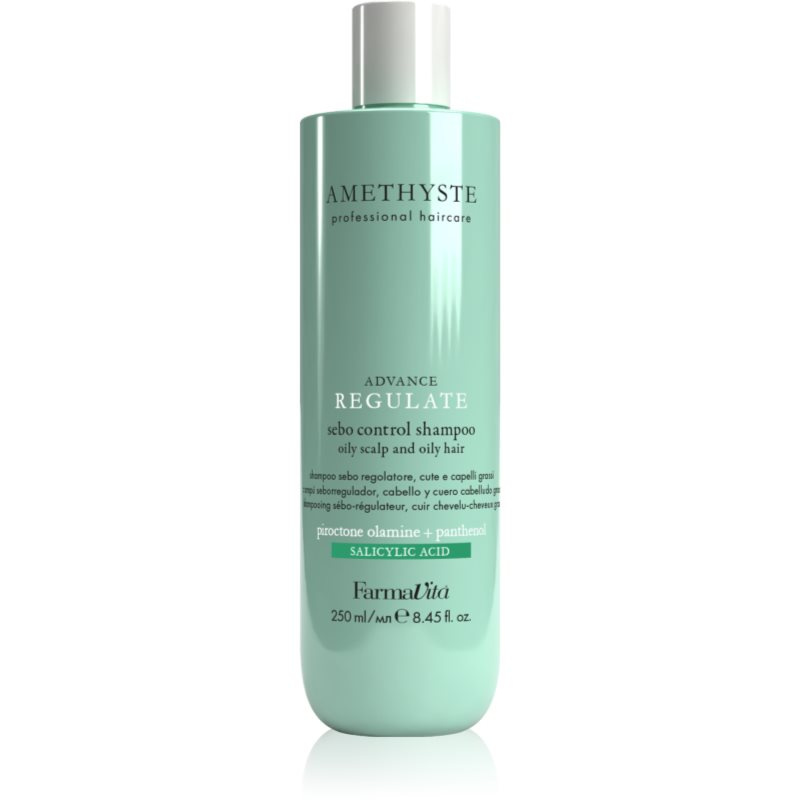 FarmaVita Amethyste Advance Regulate čisticí šampon pro mastnou pokožku hlavy 250 ml