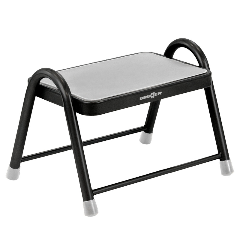 Extra robustní ocelový schůdek King Step BRUNNER Barva: černý, Úroveň: Jednostupňový