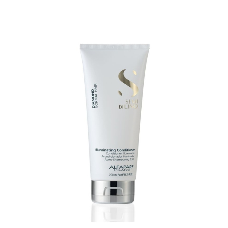 Alfaparf Milano Semi di Lino Diamond Illuminating rozjasňující kondicionér pro lesk a snadné rozčesávání vlasů 200 ml