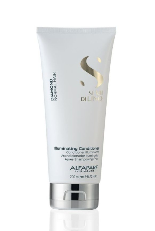Alfaparf Milano Semi di Lino Diamond Illuminating rozjasňující kondicionér pro lesk a snadné rozčesávání vlasů 200 ml