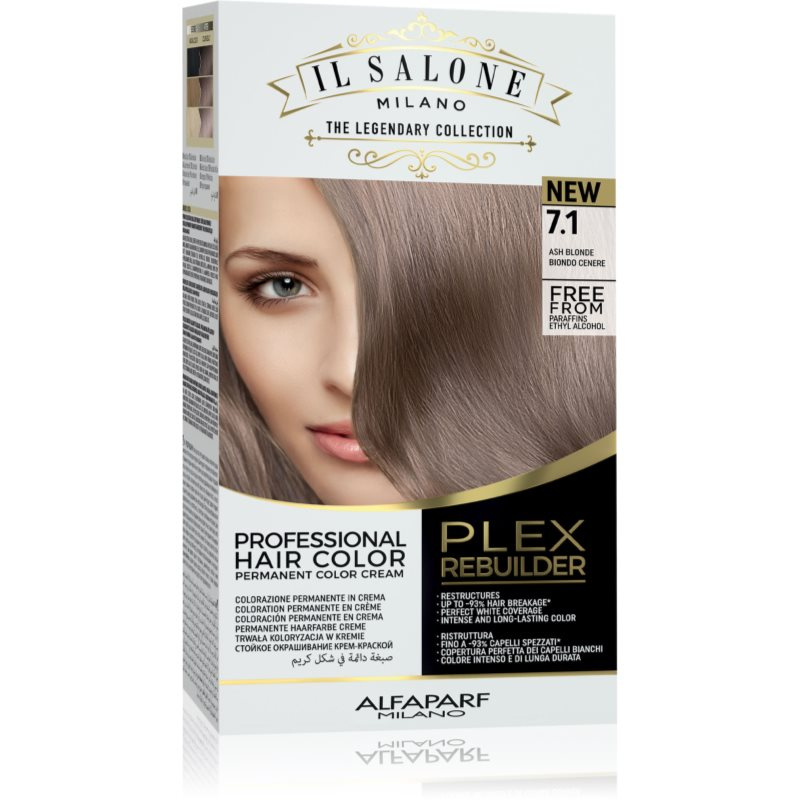 Alfaparf Milano Il Salone Milano Plex Rebuilder permanentní barva na vlasy odstín 7,1 - Ash Blonde 1 ks