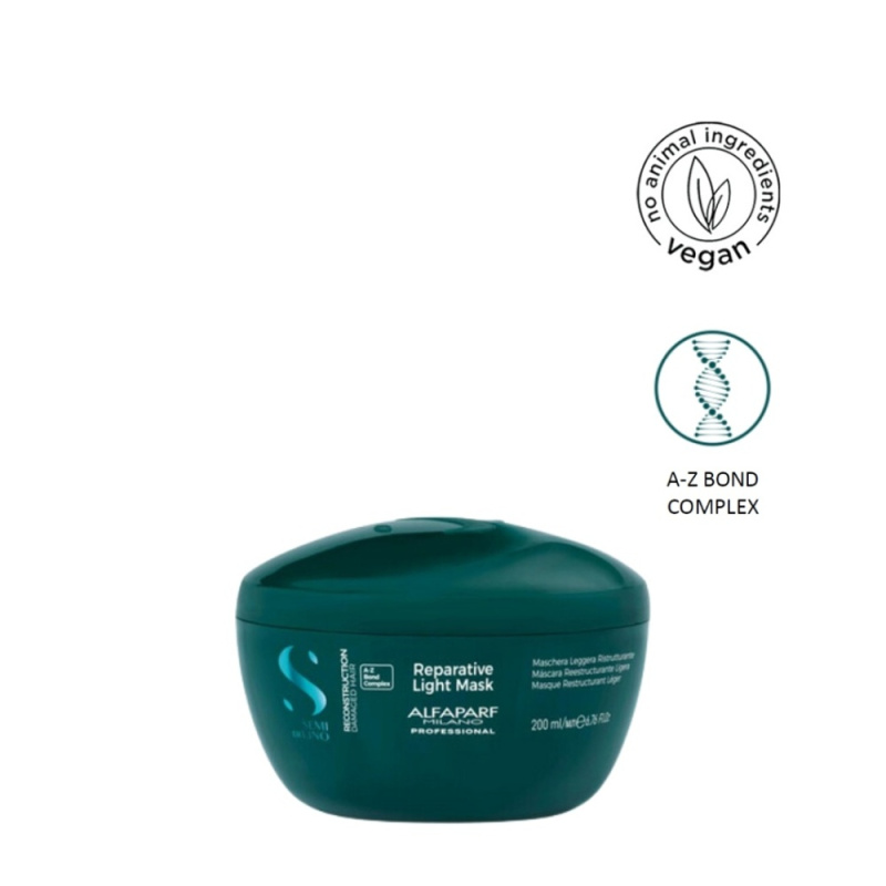 Alfaparf Milano Semi di Lino Reconstruction Reparative Light Mask regenerační maska pro poškozené vlasy pro jemné vlasy 200 ml
