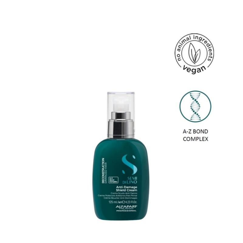 Alfaparf Milano Semi di Lino Reconstruction Anti-damage Shield Cream regenerační bezoplachový kondicionér pro normální a odolné vlasy 125 ml