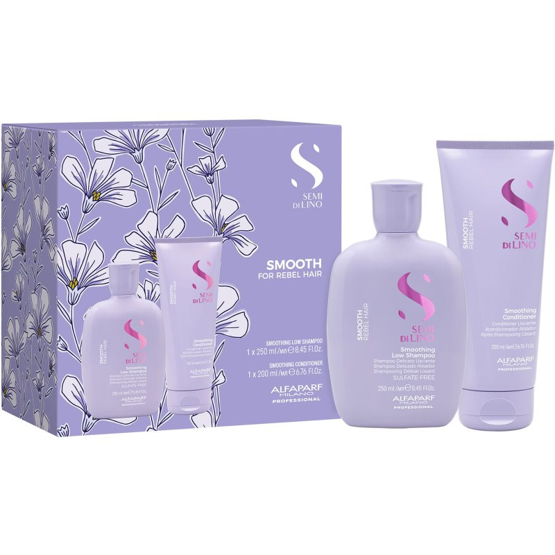 Alfaparf Milano Semi di Lino Smooth Kit sada pro nepoddajné a krepatějící se vlasy